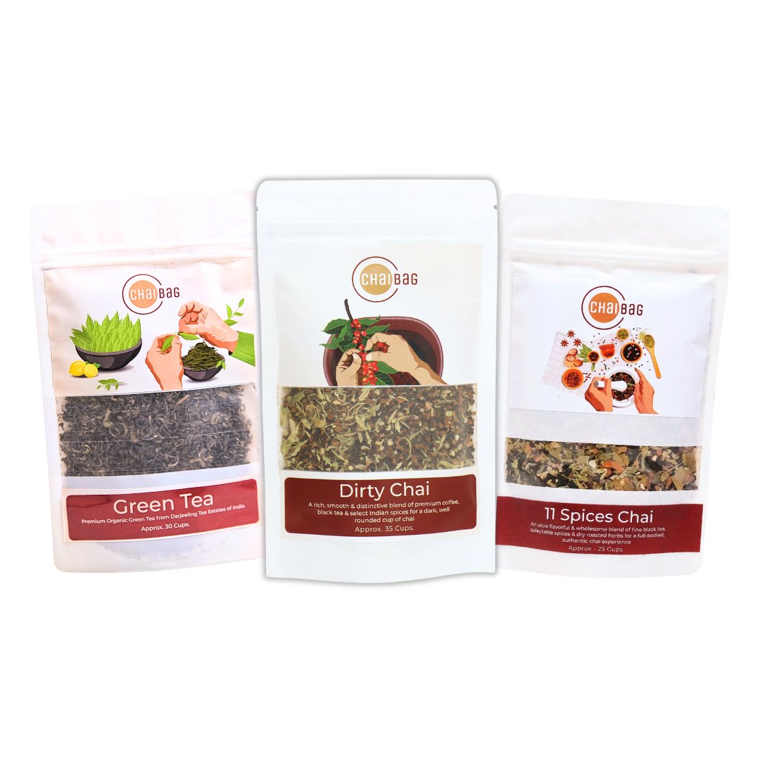 Dirty Chai, 11 Spices & Green Tea Combo - ChaiBag
