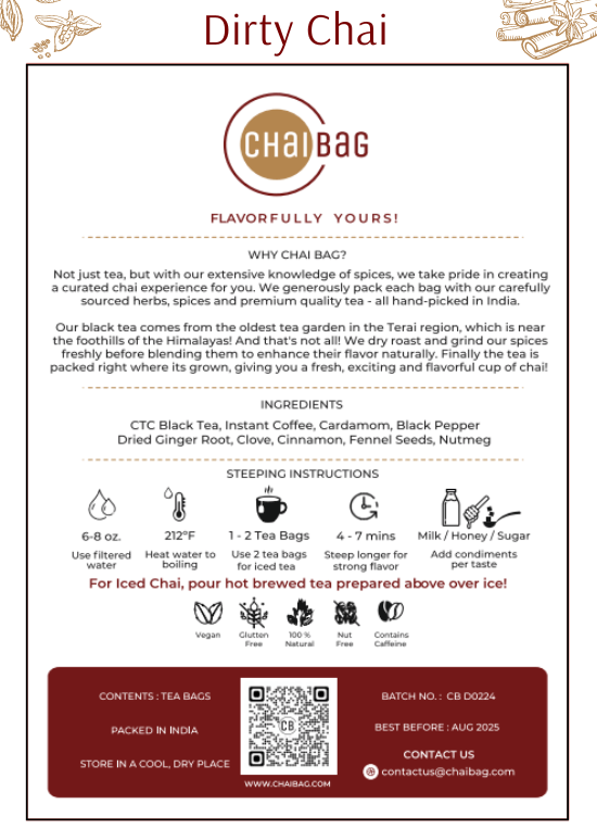 Saffron Masala, Dirty Chai & Green tea Combo - ChaiBag